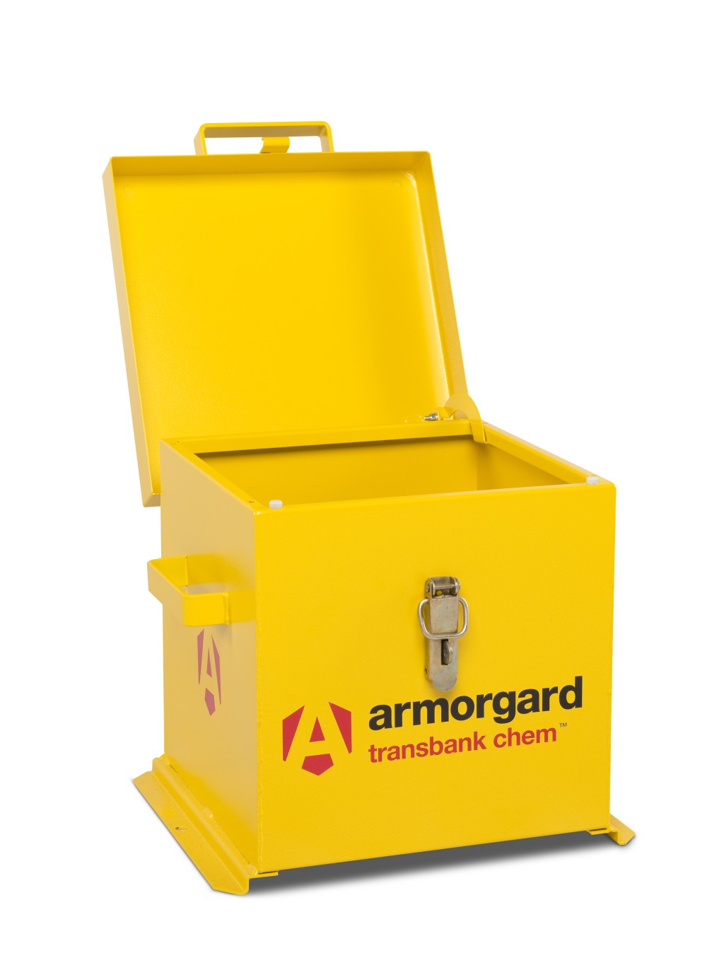 A steel Armorgard heavy-duty site storage unit with a steel construction, secure locking, and a load-rated base.