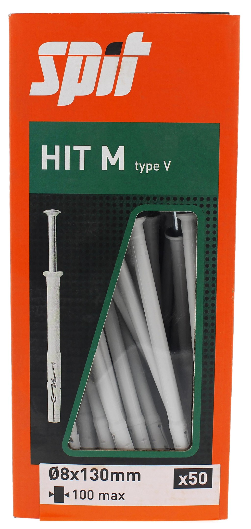 Spit HIT-M Nylon Countersunk Hammer in Anchors with Zinc Nail