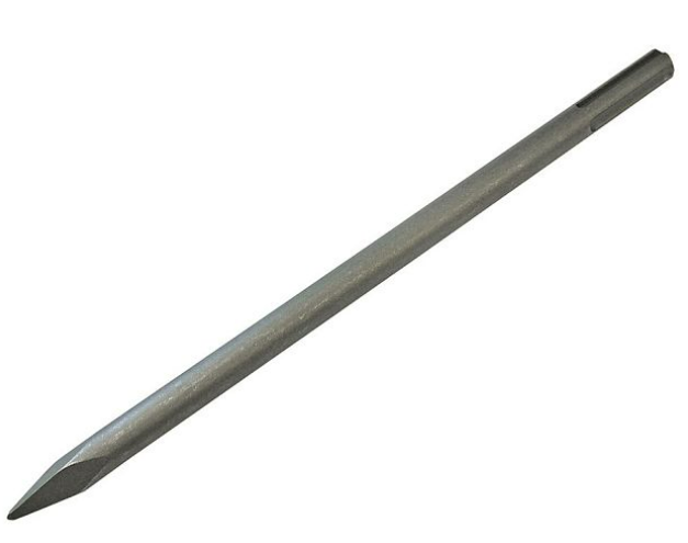 A  drill bit with a precision-ground tip and fluted shank, for drilling into timber and sheet wood.