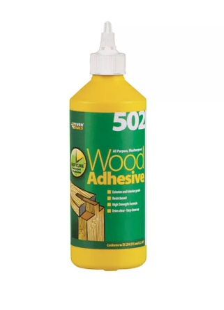 A container of Everbuild construction adhesive or sealant, displayed against a white background.