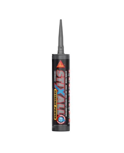 A 290ml cartridge of Everbuild grey flexible acrylic sealant for sealing gaps around door and window frames and skirtings.,