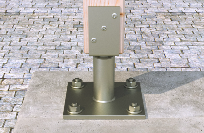 A metal M12 expansion anchor with a threaded shaft, hex nut, and washer, designed for heavy-duty fixing into concrete or masonry surfaces.