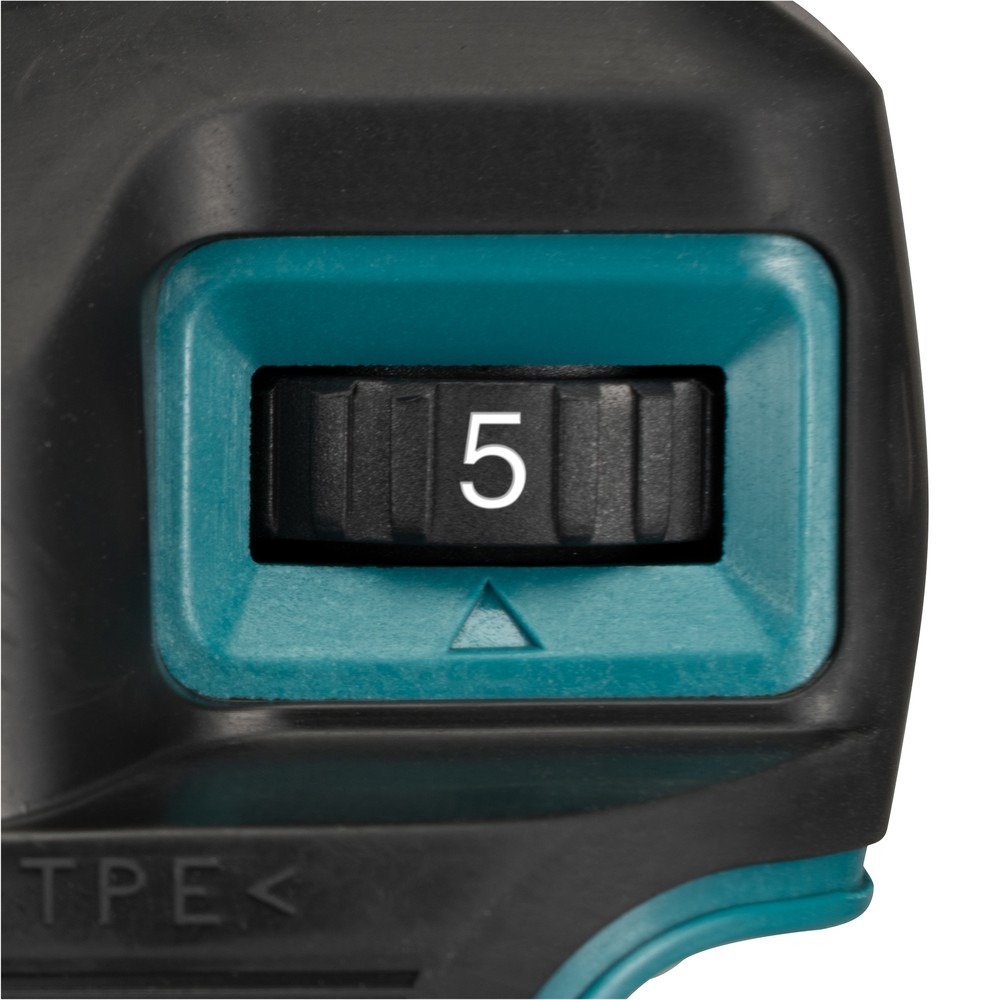 A teal and black Makita cordless jigsaw with 18V orbital action and a variable-speed trigger, for cutting curves and internal shapes.