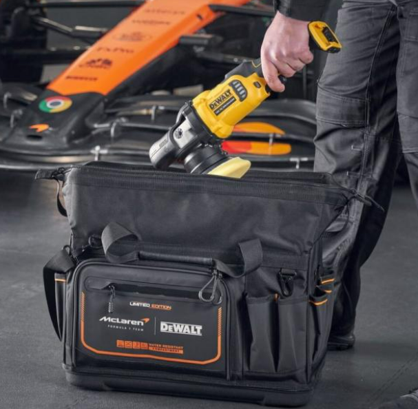 A yellow and black DEWALT cordless power tool, with an ergonomic grip, designed for use on construction and maintenance tasks.