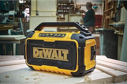 A yellow and black DEWALT 54V lithium-ion slide-pack battery, compatible with the DEWALT cordless tool range.