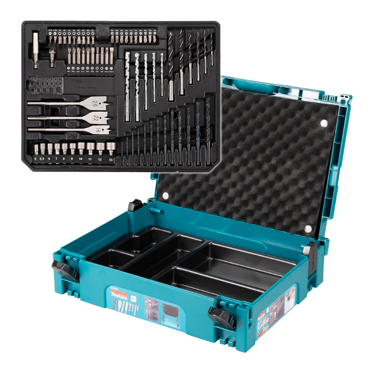 A teal and black Makita cordless drill driver with a keyless chuck and variable-speed trigger, for drilling and screw driving.