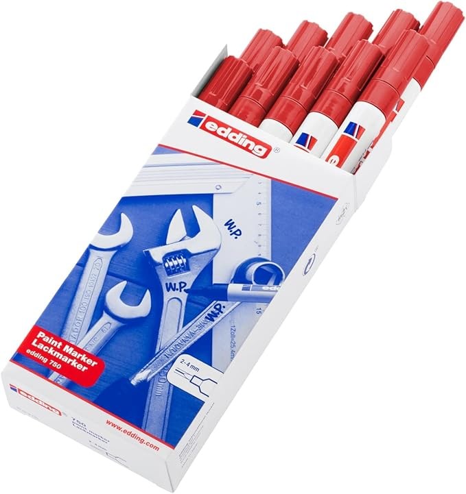 A tin of protective metal paint in red for long-lasting rust protection on ferrous metal surfaces.,