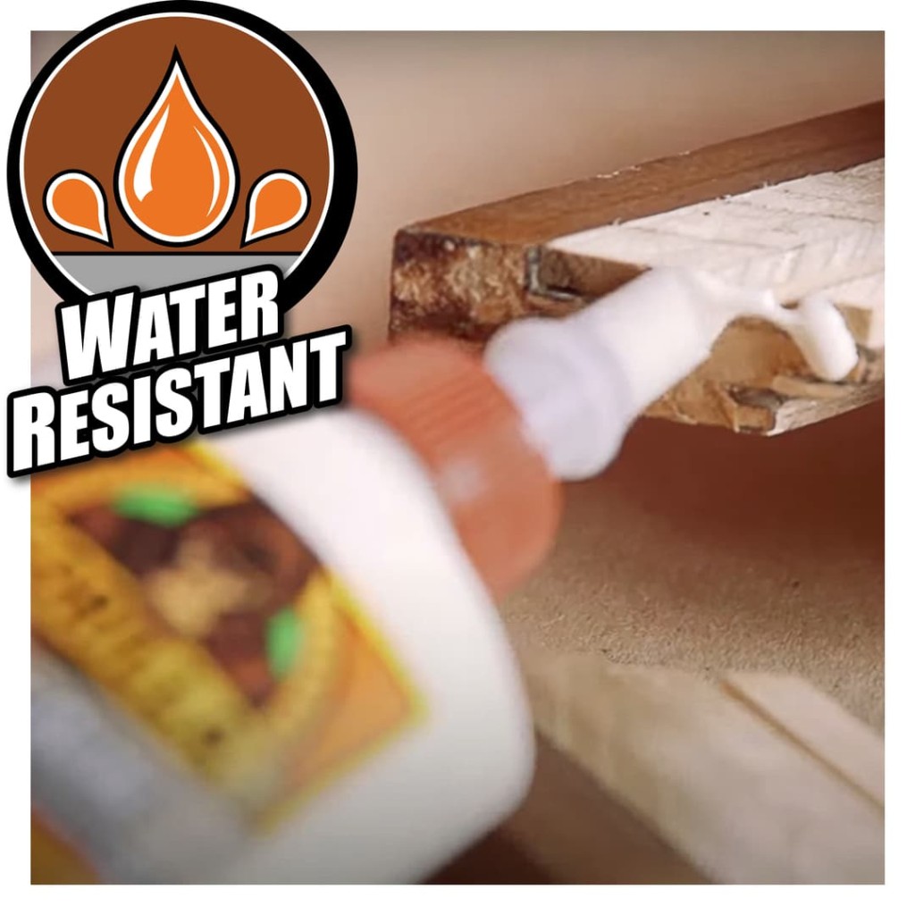 A 118ml bottle of Gorilla PVA wood adhesive with a flip-top nozzle, for bonding timber joints and priming porous surfaces.
