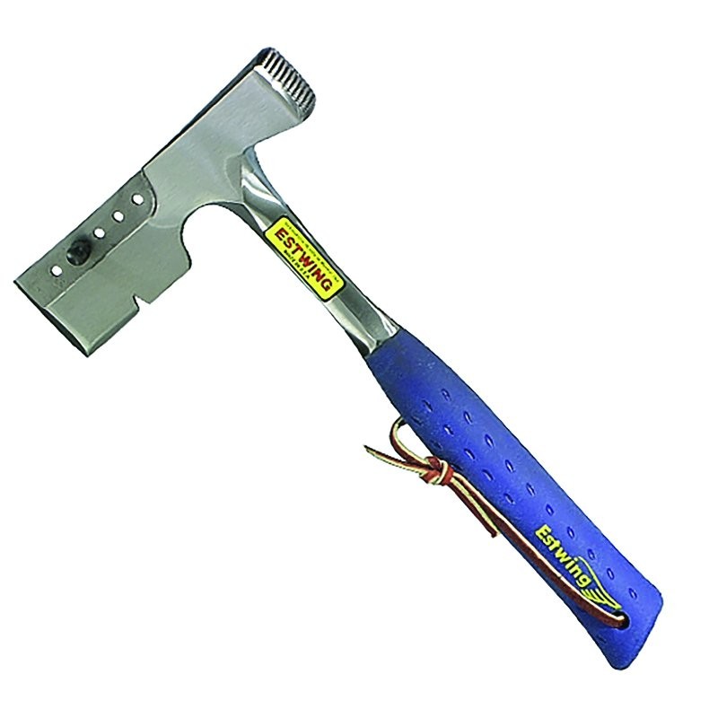 A Estwing hand tool with a metal working end and an ergonomic handle, designed for general construction and maintenance tasks.