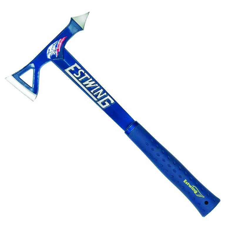 A Estwing hand tool with a metal working end and an ergonomic handle, designed for general construction and maintenance tasks.