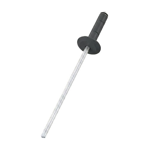 A close up image of a painted CHROMAFIX Blind Rivet in the colour RAL 7024 Graphite Grey,
