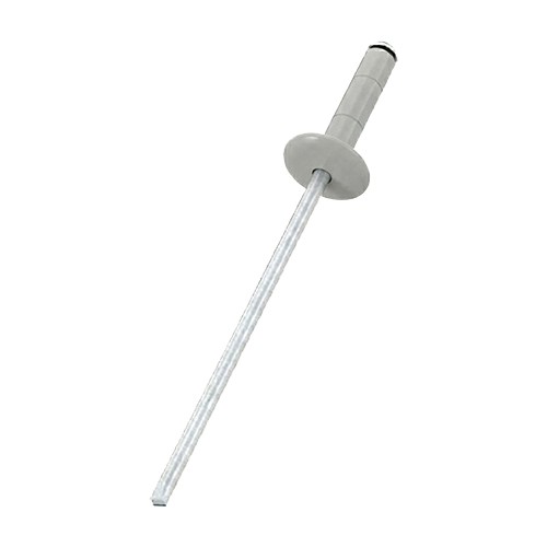 A close up image of a painted CHROMAFIX Blind Rivet in the colour RAL 7035 Light Grey,