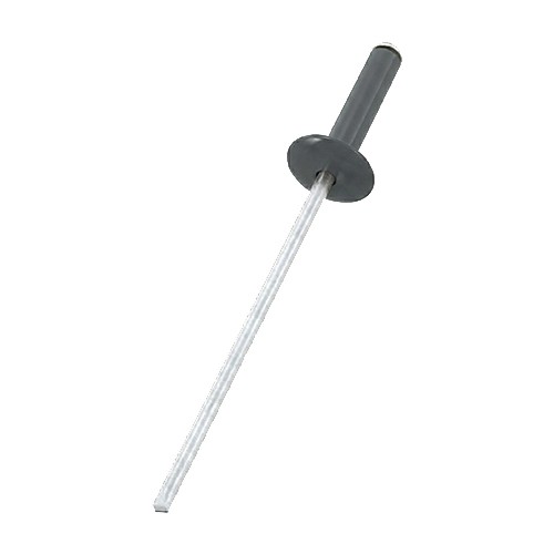 A close up image of a painted CHROMAFIX Blind Rivet in the colour RAL 7016 Anthracite Grey,