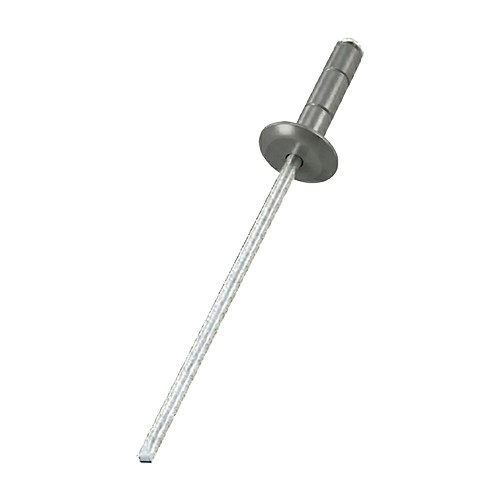 A close up image of a painted CHROMAFIX Blind Rivet in the colour RAL 9007 Grey Aluminium,