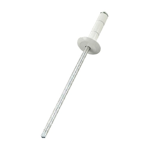 A close up image of a painted CHROMAFIX Blind Rivet in the colour RAL 9010 Pure White,