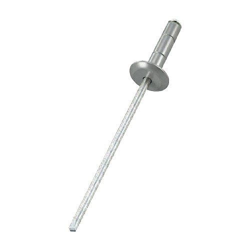 A close up image of a painted CHROMAFIX Blind Rivet in the colour RAL 9006 White Aluminium,