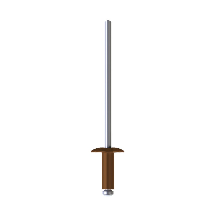 A product photo of CHROMAFIX Dome Head Rivets painted in RAL 3009,