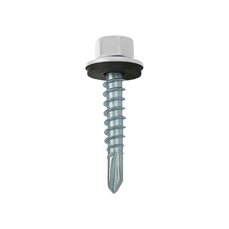 A product photo of CHROMAFIX Self Drilling Tek Screws 5.5 x 50mm Hex Head Screw Unpainted,