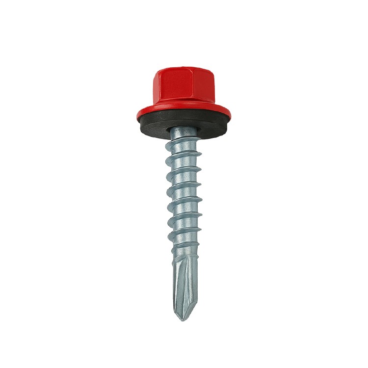 A product photo of CHROMAFIX Self Drilling Hex Head Screws painted in RAL 3003,