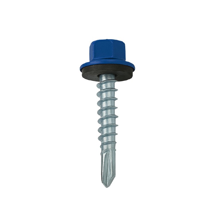 A product photo of CHROMAFIX Self Drilling Hex Head Screws painted in RAL 1015,