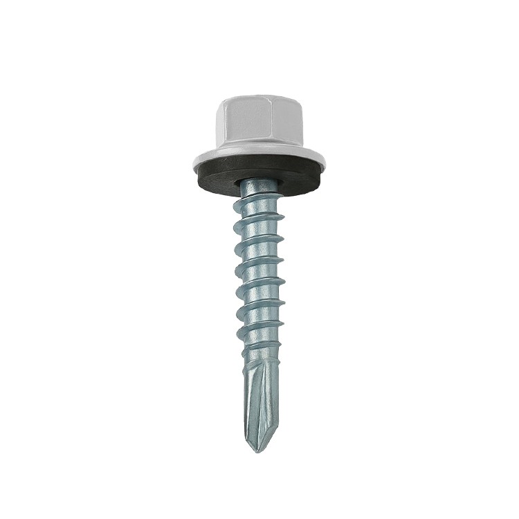 A product photo of CHROMAFIX Self Drilling Tek Screws in 5.5mm x 160mm painted in RAL 9005,