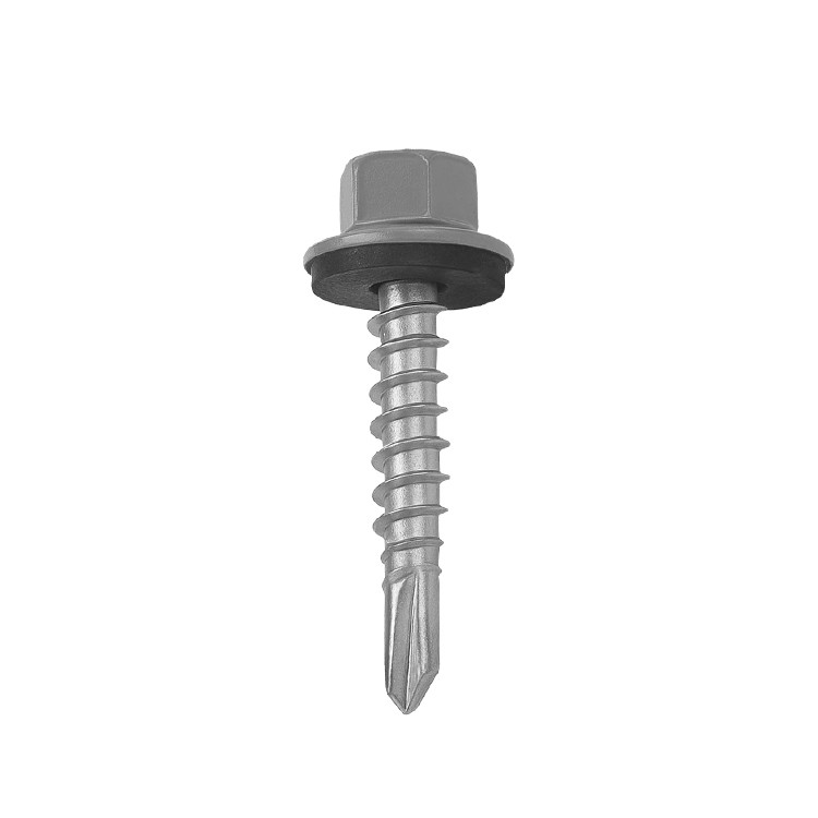 A product photo of CHROMAFIX Self Drilling Tek Screws in 5.5mm x 160mm painted in RAL 7045,