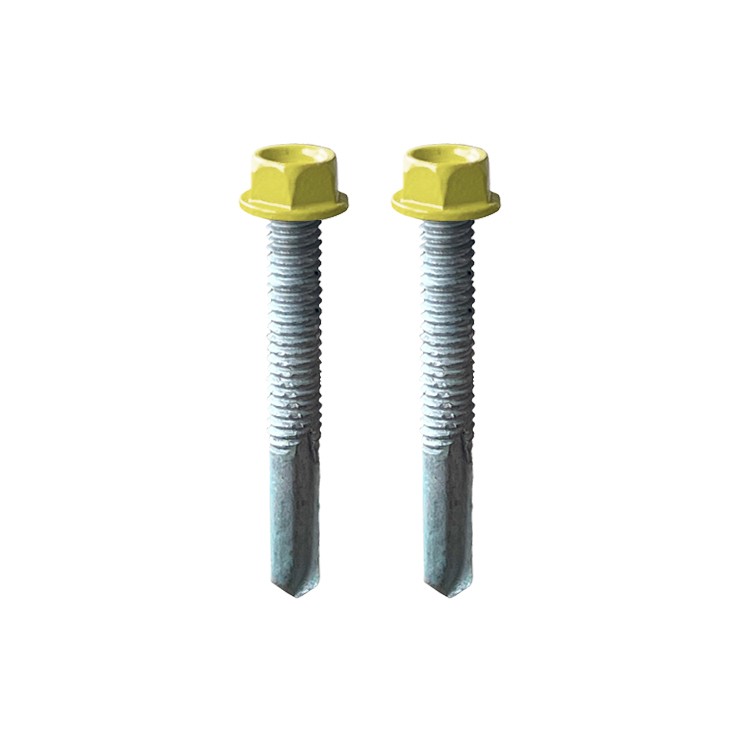 A product photo of CHROMAFIX Self Drilling Tek Screws painted in RAL1015,
