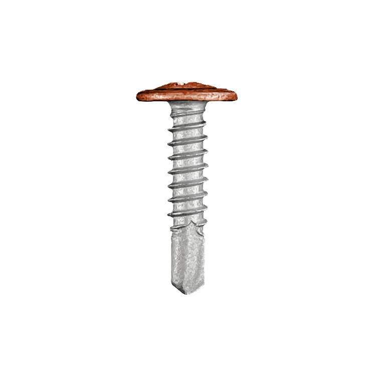CHROMAFIX Self Drilling Metal Framing Tek Screws 5.5 x 25 Pancake Head painted in RAL 8004,