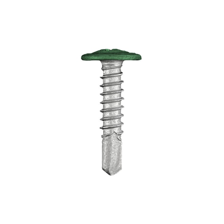 CHROMAFIX Self Drilling Metal Framing Tek Screws 5.5 x 25 Pancake Head painted in RAL 6005,