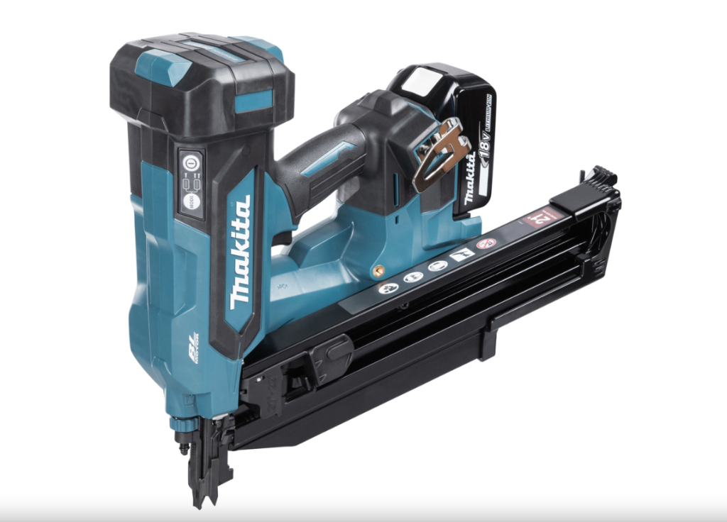 makita framing nail gun and batteries,