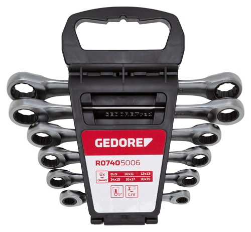gedore red combi ratchet spanner set,