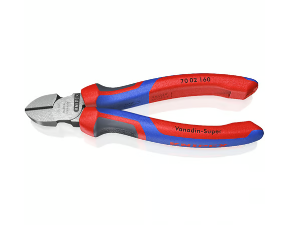 A cutting knife with a steel blade and an ergonomic handle, for general site and workshop use.