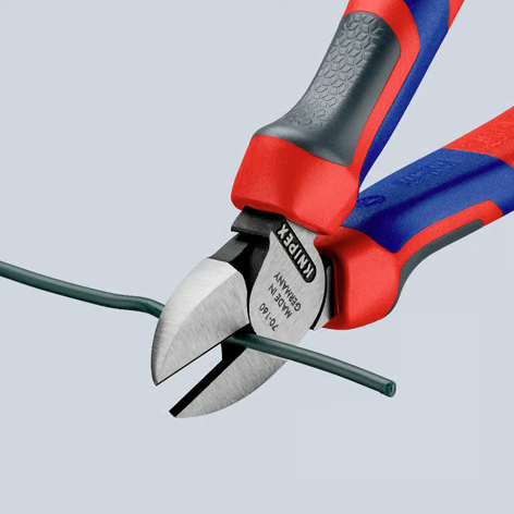 A cutting knife with a steel blade and an ergonomic handle, for general site and workshop use.