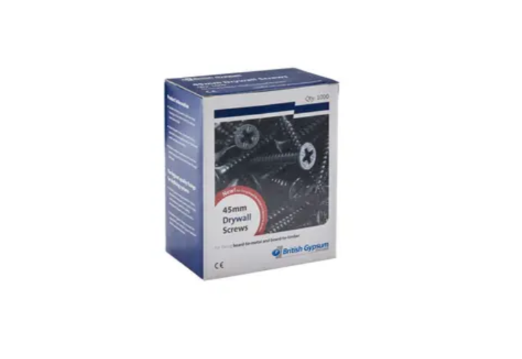 box of british gypsum drywall screws bugle head,