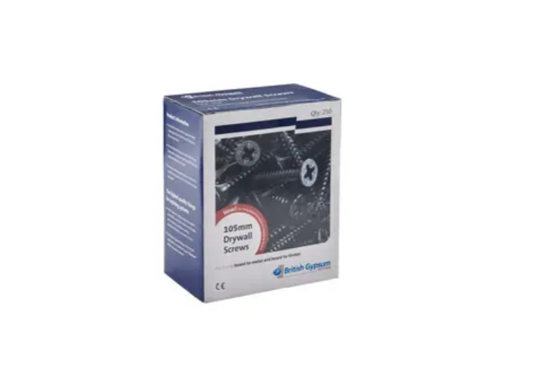 box of british gypsum drywall screws bugle head,