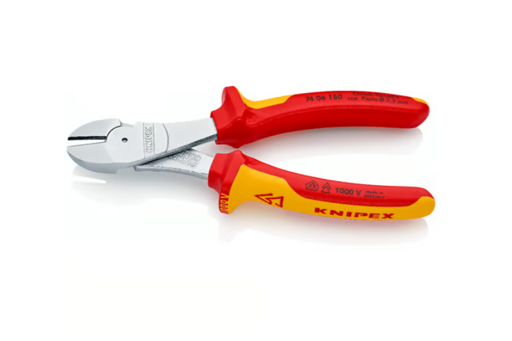 A cutting knife with a steel blade and an ergonomic handle, for general site and workshop use.