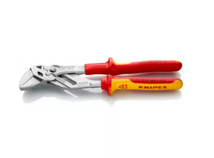 A spanner or wrench in chrome vanadium steel, for tightening and loosening nuts and bolts.