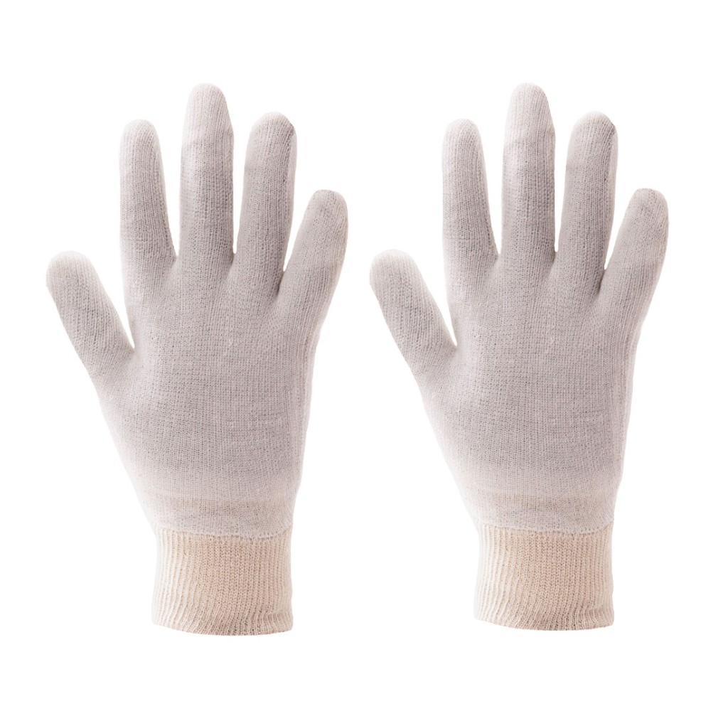 A pair of work gloves with a textured grip palm and adjustable wrist closure, designed for general site use.