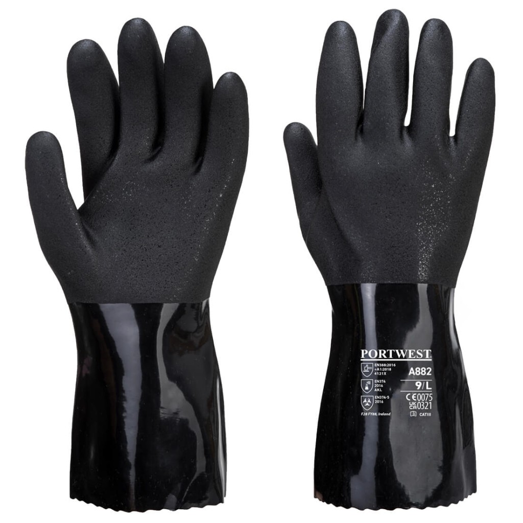 A black workwear garment featuring anti-static properties, suitable for a wide range of outdoor and site work applications.