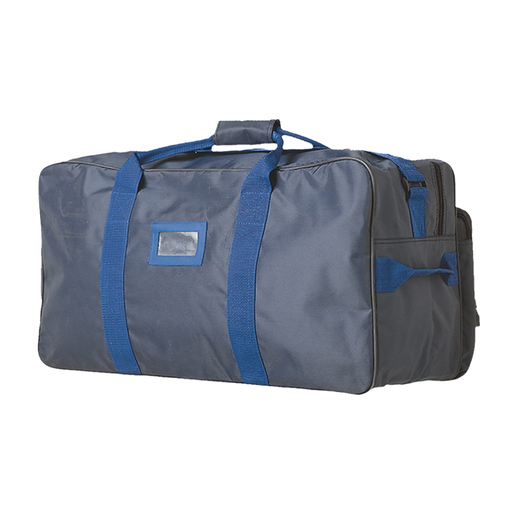 A navy blue workwear garment designed for use on construction sites and in industrial work environments.,