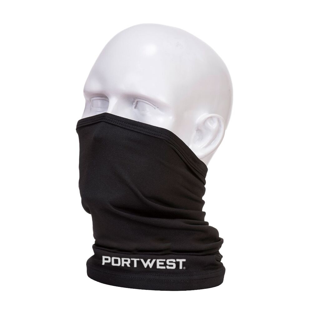 A black workwear garment designed for use on construction sites and in industrial work environments.,