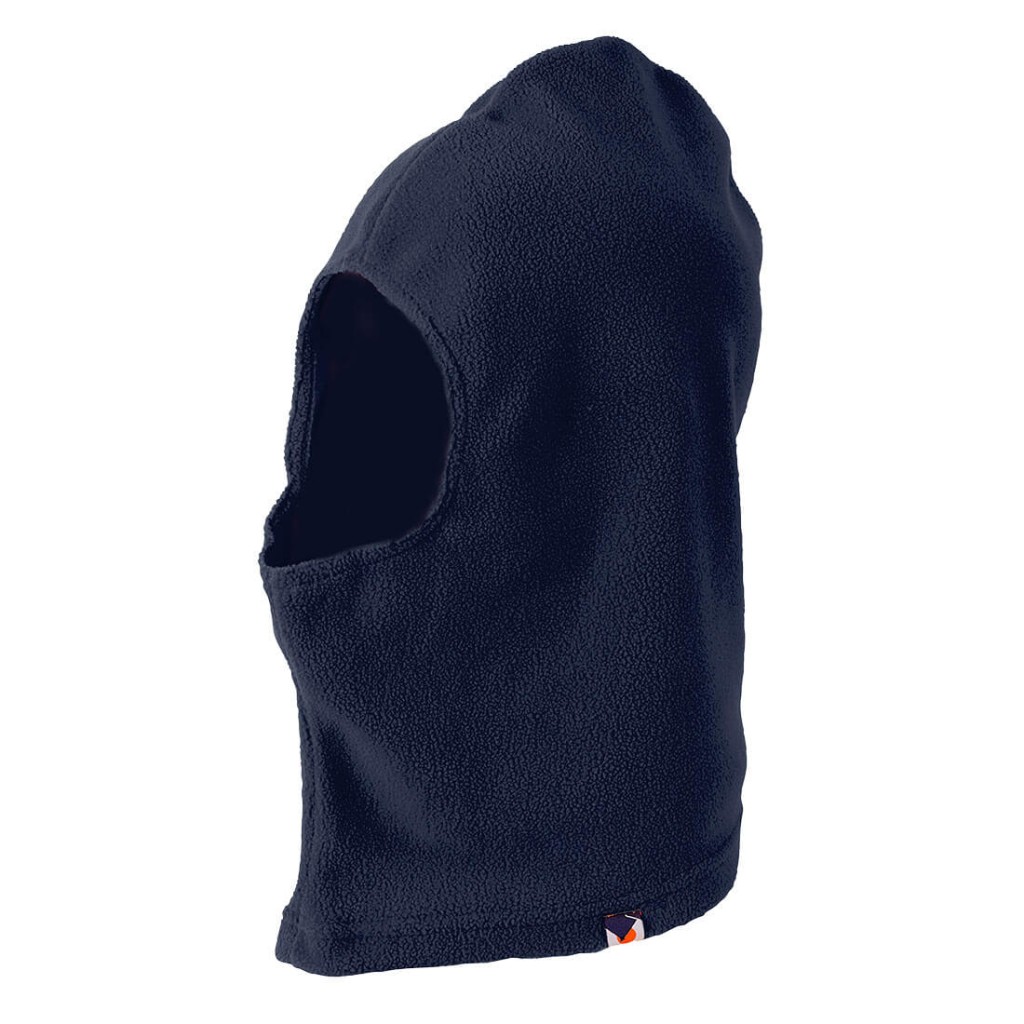 A navy blue workwear garment designed for use on construction sites and in industrial work environments.,