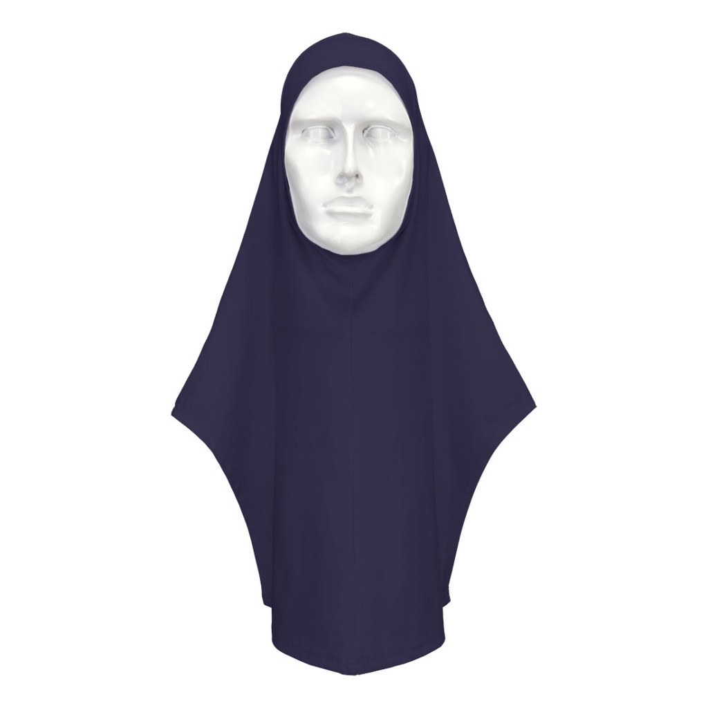A navy blue workwear garment designed for use on construction sites and in industrial work environments.,