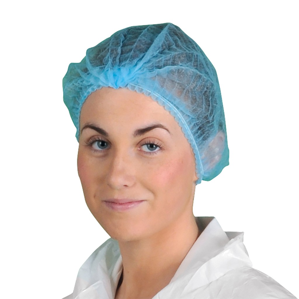 A blue workwear garment designed for use on construction sites and in industrial work environments.,