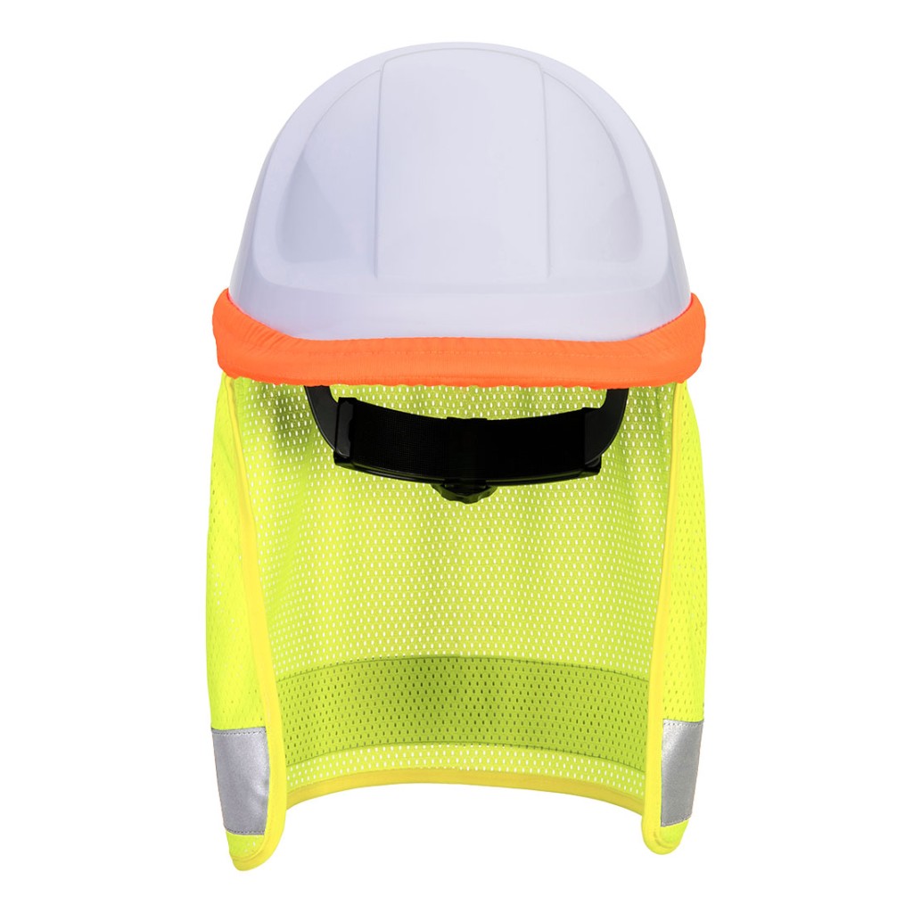 A high-visibility yellow workwear garment featuring retroreflective tape panels, suitable for a wide range of outdoor and site work applications.