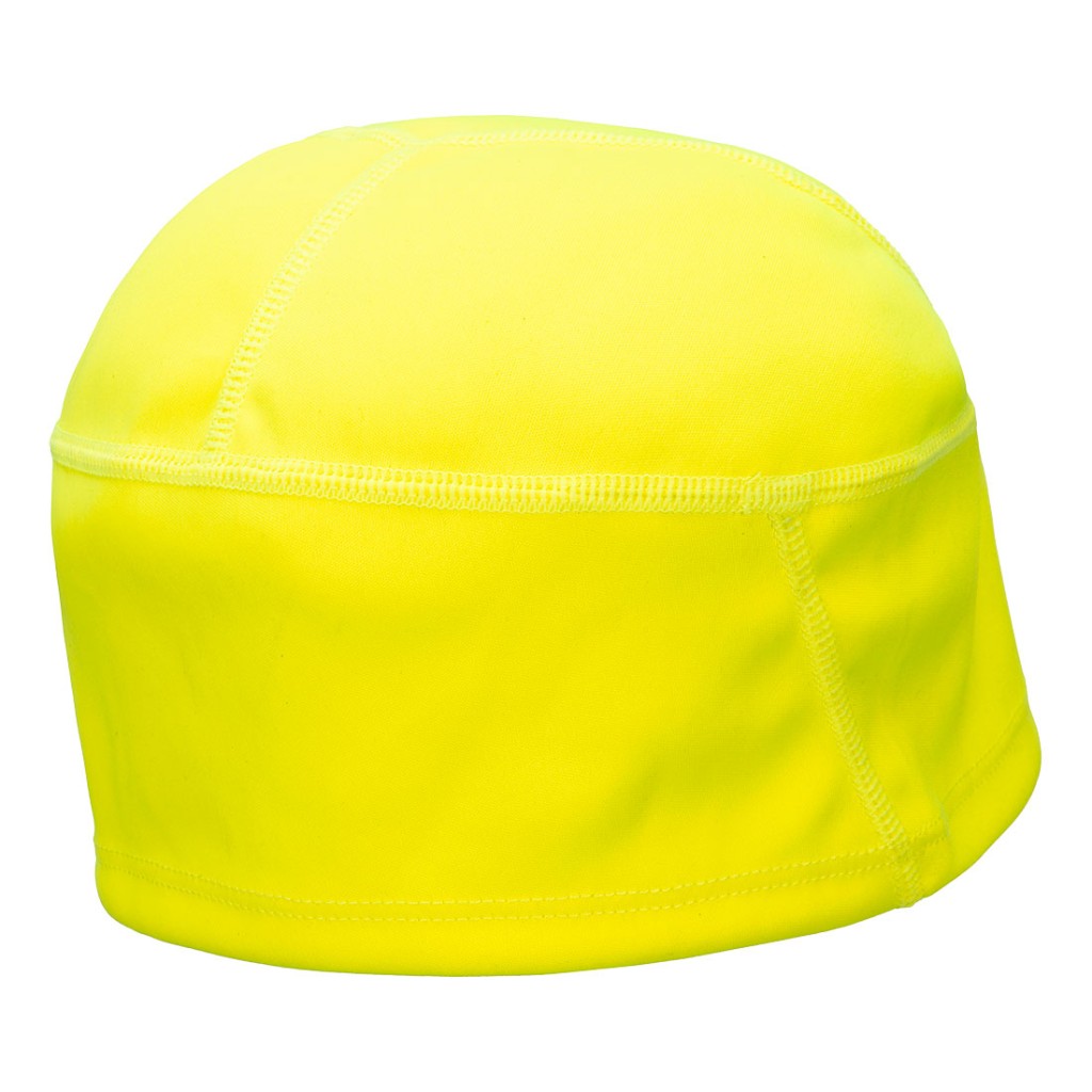 A yellow workwear garment designed for use on construction sites and in industrial work environments.,