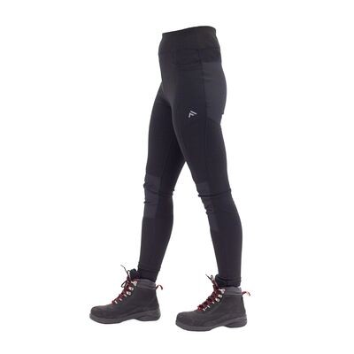 A black workwear garment featuring stretch panels for ease of movement, suitable for a wide range of outdoor and site work applications.