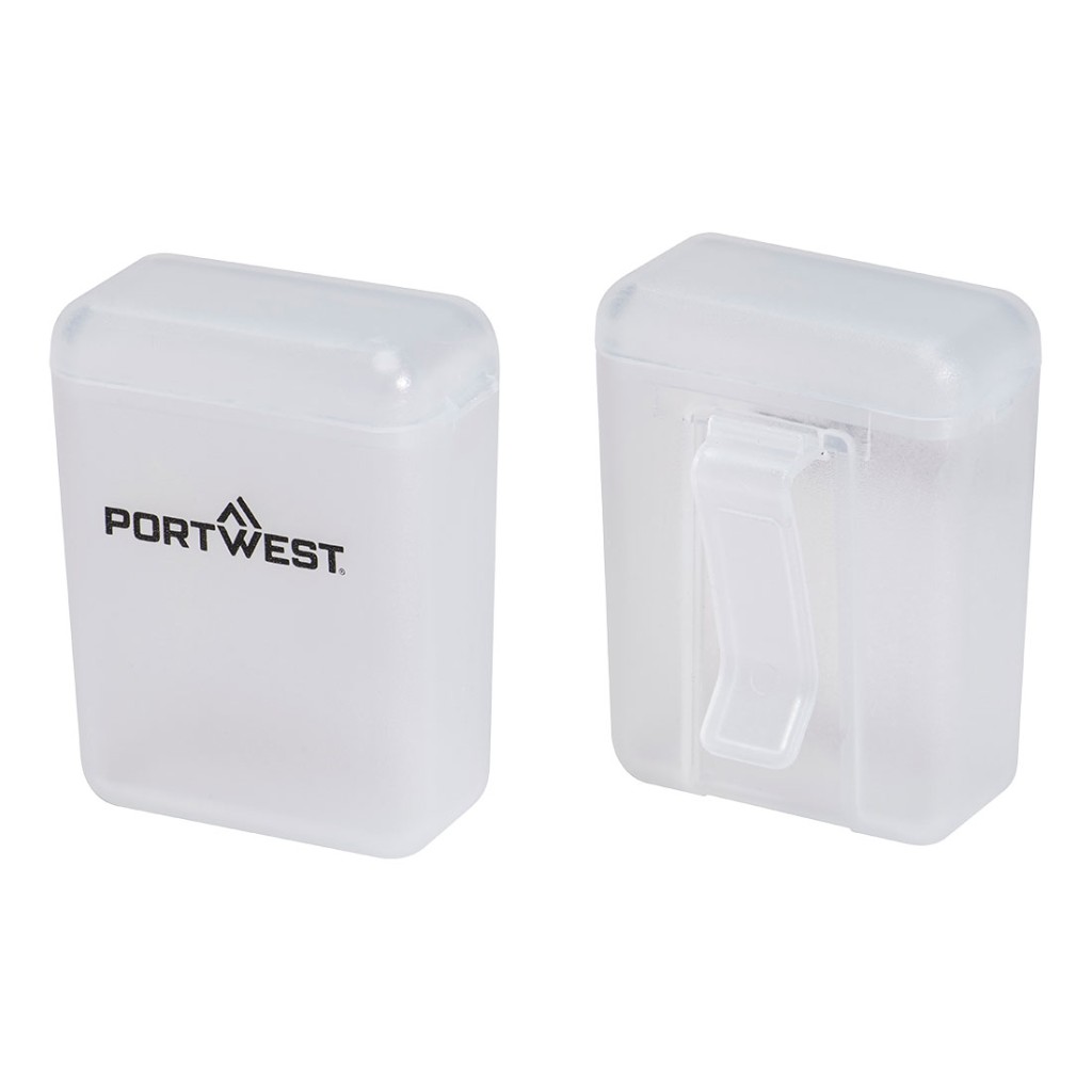 A moulded disposable dust mask with a nose clip and elasticated headbands, designed to filter airborne particulates during dusty work.