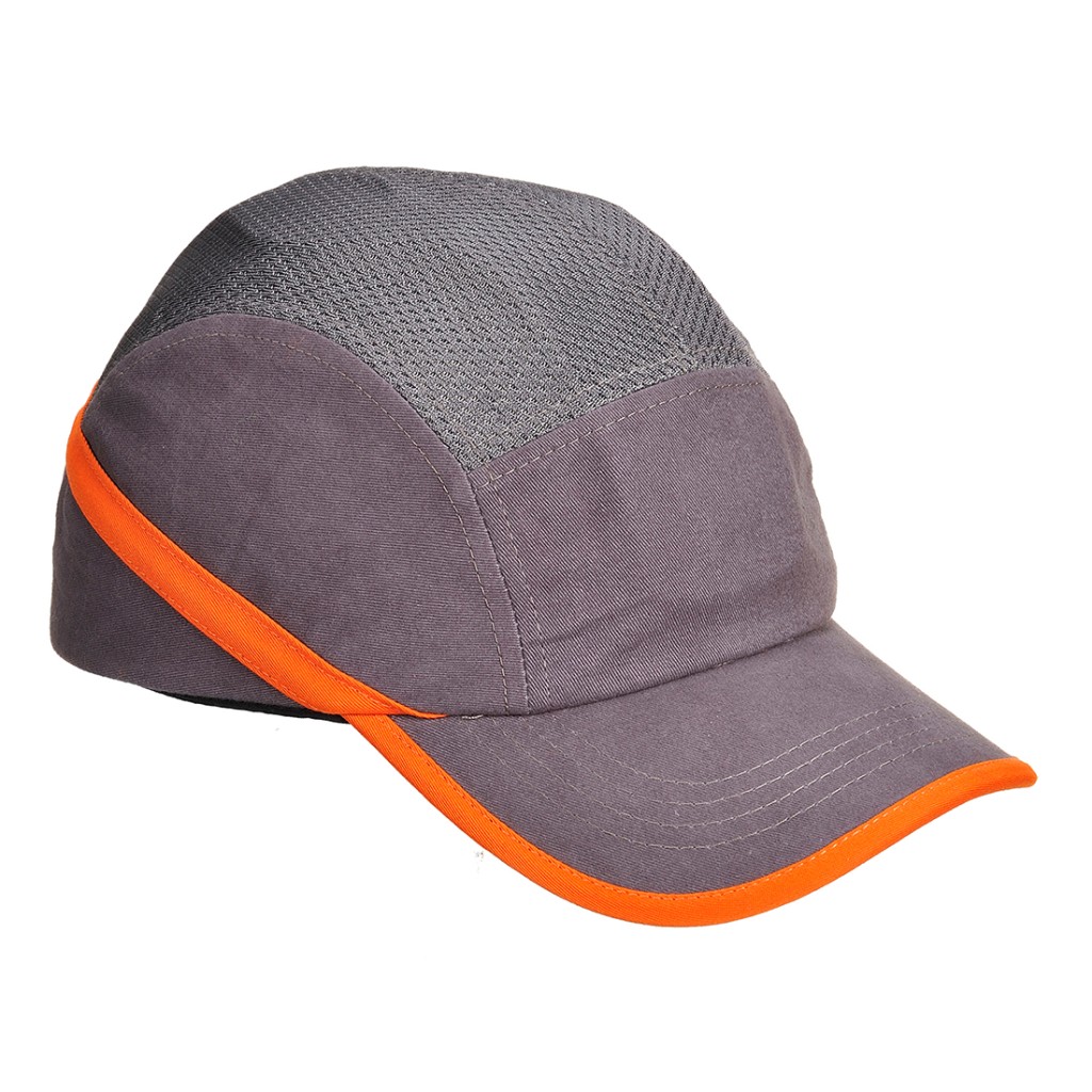 A grey bump cap with a lightweight internal protective shell, designed to protect against minor head bumps and scrapes.