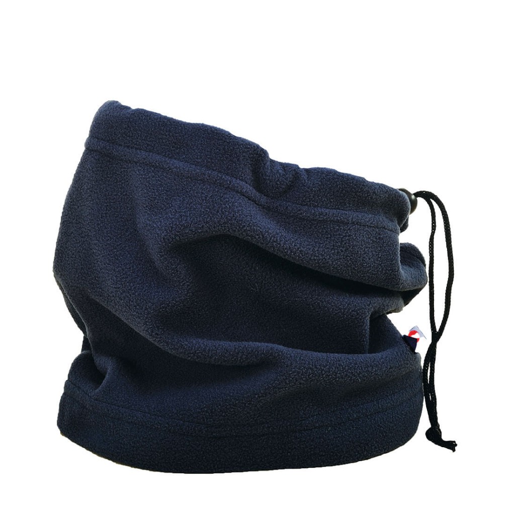 A navy blue workwear garment designed for use on construction sites and in industrial work environments.,
